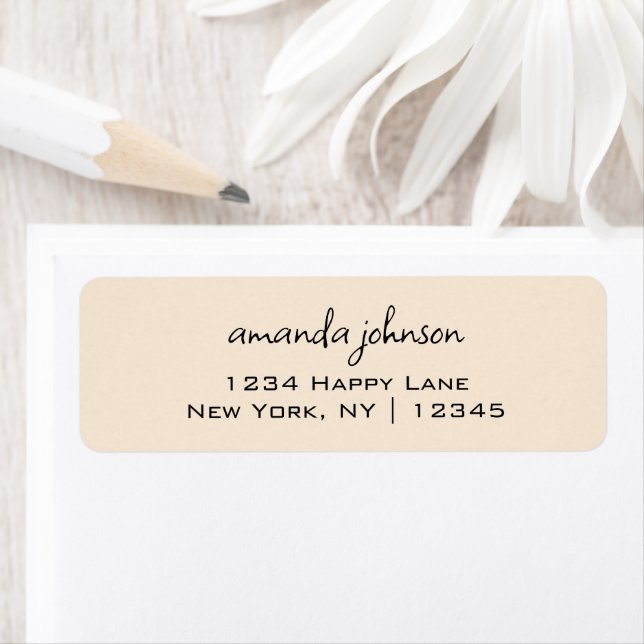 Étiquette Simple minimaliste simple main professionnelle (En situation)