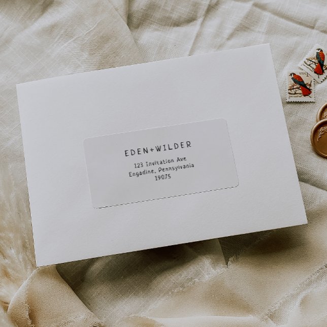 Étiquette Simple Modern Baby shower RSVP Adresse de retour (Créateur téléchargé)