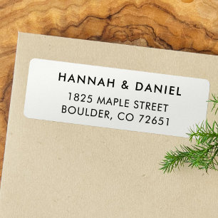 Étiquette Simple Modern Elegant Return Address