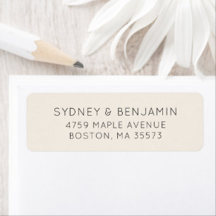 Étiquette Simple Moderne Adresse de Retour de Mariage Person