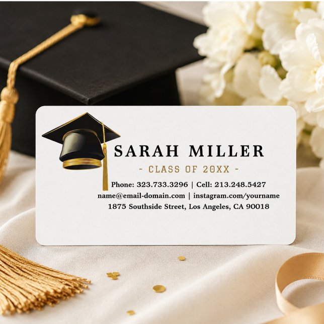 Étiquette Simple Moderne Diplômé (Simple Modern Graduation Label)