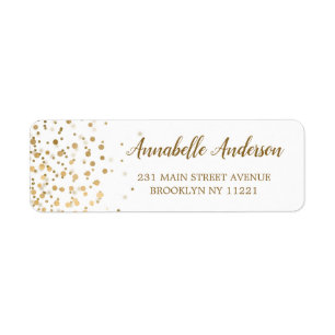 Étiquette Simple moderne Elegant Parties scintillant or Conf