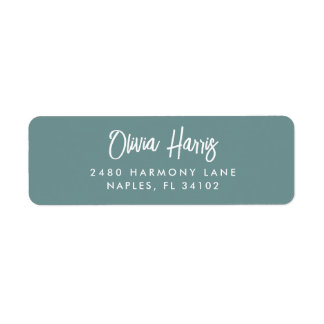 Étiquette Simple Moderne Squelettique De Script Retourner Ad