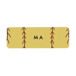 Étiquette Simple monogramme ajouter votre nom lettre man min