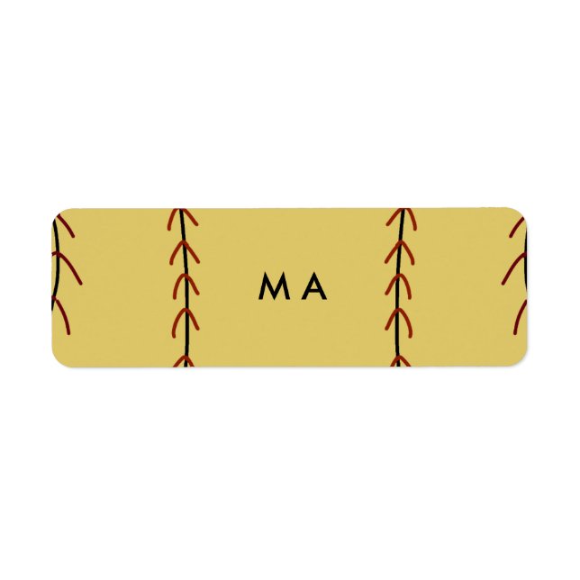 Étiquette Simple monogramme ajouter votre nom lettre man min (Devant)