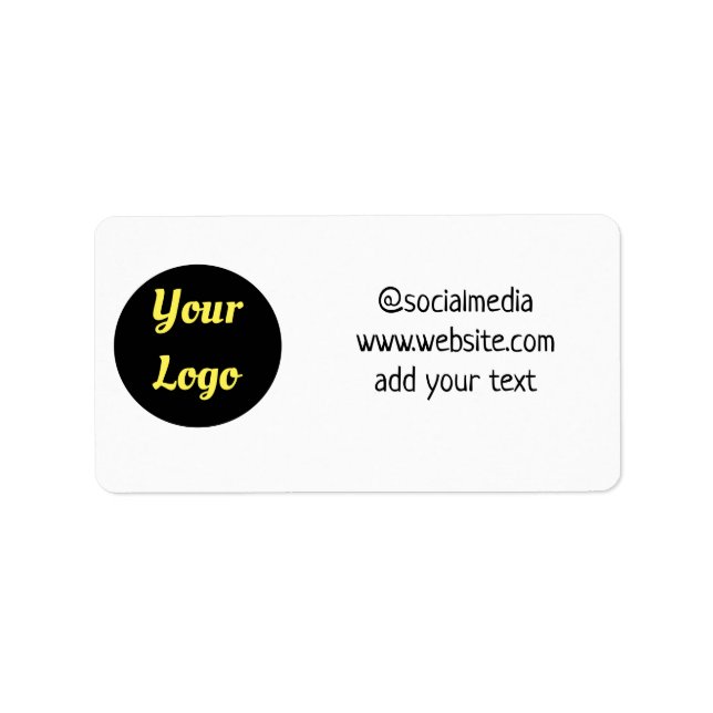 Étiquette simple personnalisé minimal ajouter votre logo adr (Devant)