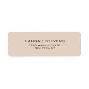 Étiquette Simple Plain élégant moderne laine Beige