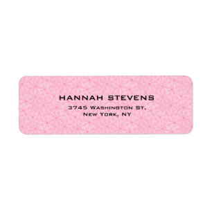 Étiquette Simple rose clair élégant féminin moderne