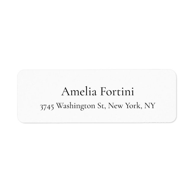 Étiquette Simple simple élégant moderne minimaliste (Devant)