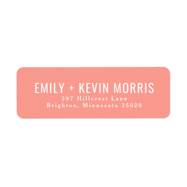 Étiquette Simplicity | Modern Return Address Label (Devant)
