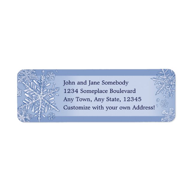 Étiquette Simply Snowflakes Custom Return Address Labels (Devant)
