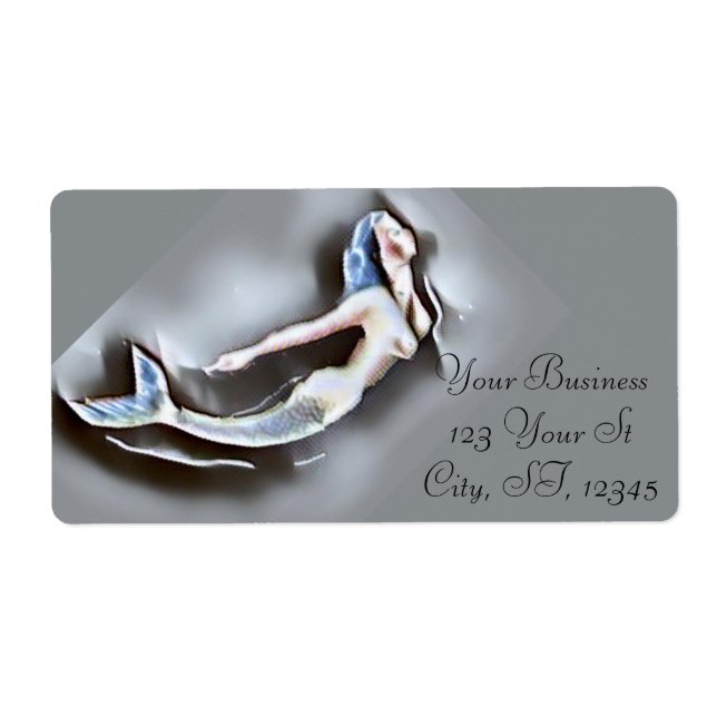 Étiquette Sirène de natation Thunder-Cove Grey (Devant)