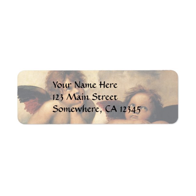 Étiquette Sistine Madonna Angels par Raphael Sanzio (Devant)