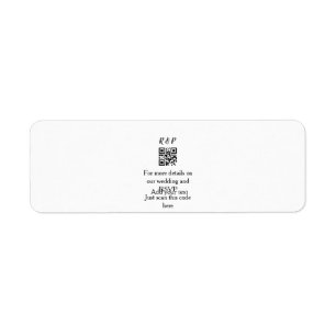 Étiquette site web mariage rsvp q r code ajouter nom texte t