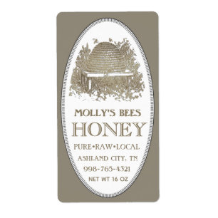 Étiquette Skep de miel avec adresse de frontière ou expéditi