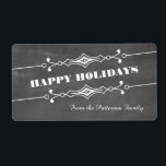 Étiquette Slanted Chalkboard Holiday Gift Labels<br><div class="desc">Elegant and stylish Slanted Chalkboard Holiday Labels in gray featuring an art deco border and a trendy chalkboard look background. These chic and trendy holiday labels are easy to customize with a customized Christmas greeting and would make great gift tags. Click "Customize It" for more personalization options.</div>
