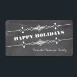 Étiquette Slanted Chalkboard Holiday Gift Labels<br><div class="desc">Elegant and stylish Slanted Chalkboard Holiday Labels in gray featuring an art deco border and a trendy chalkboard look background. These chic and trendy holiday labels are easy to customize with a customized Christmas greeting and would make great gift tags. Click "Customize It" for more personalization options.</div>