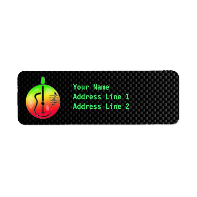 Étiquette Sleek Acoustic Guitar (Devant)