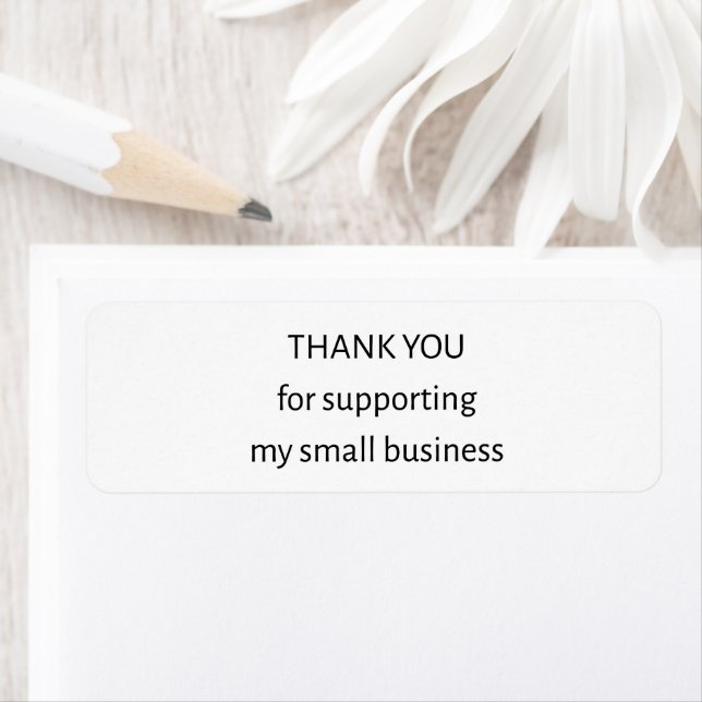 Étiquette Small Business Thank You Return Address Label (En situation)
