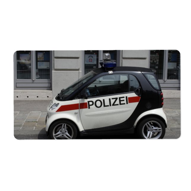 Étiquette Smart Polizei Auto (Devant)