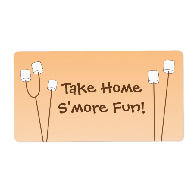 Étiquette S'mores fête faveur sac tag (Devant)
