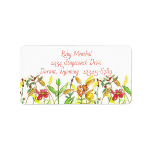 Étiquette Snapdragons Orange Fleur sauvage Automne Foxtail