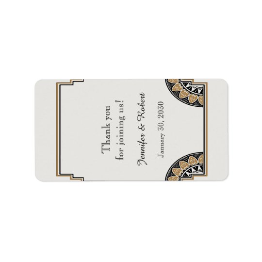 Étiquette snob de baume à lèvres de mariage d'or