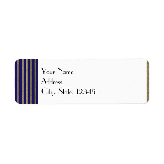 Étiquette snob de mariage d'art déco de marine