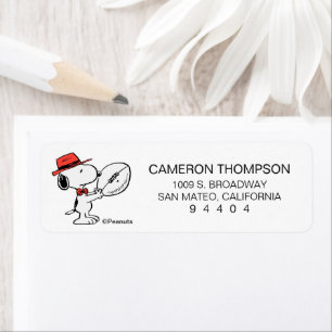 Étiquette Snoopy Varsity Sports Football