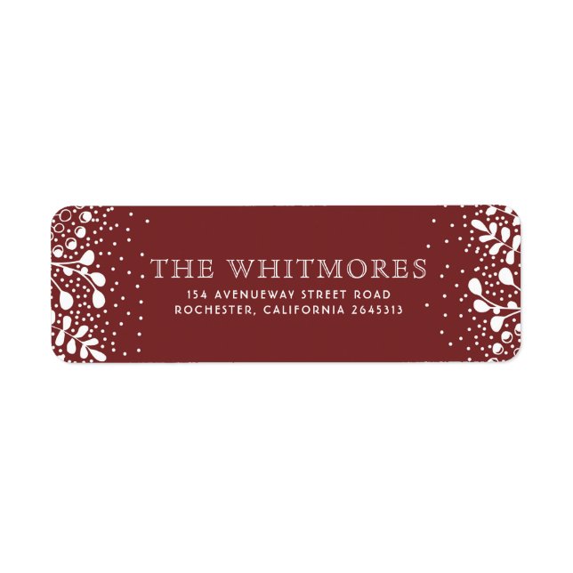 Étiquette Snowland Wonderland Red Christmas (Devant)