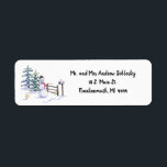 Étiquette Snowman Winter Christmas Return Adresse Label<br><div class="desc">Snowman Winter Christmas Return Adresse Label</div>