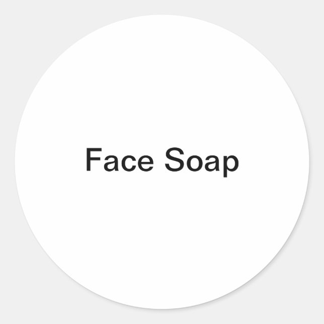 Étiquette Soap Visage/ (Devant)