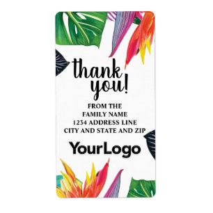 Étiquette Société de Logo de Jungle Tropicale Professionnell