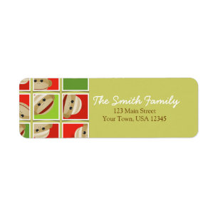 Étiquette Sock Monkey Christmas Blocs Retour Adresse
