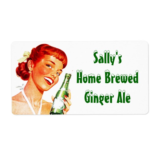 Étiquette Soda maison Vintage Retro Pop Étiquette (Devant)