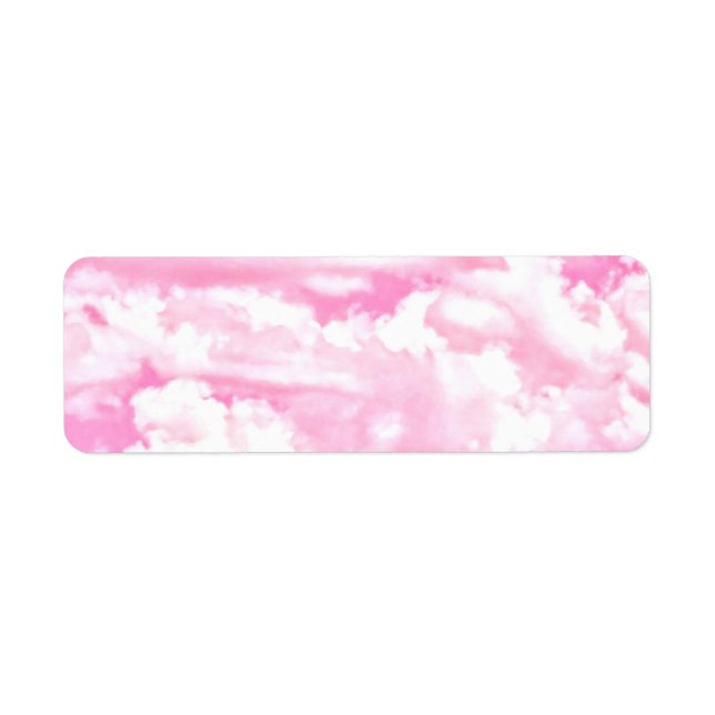 Étiquette Soft Happy Rose Clouds Decor (Devant)