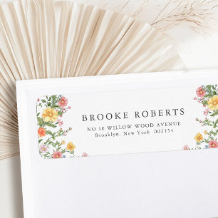 Étiquette Soft Pastel Ornate Spring Garden Floral Mariage