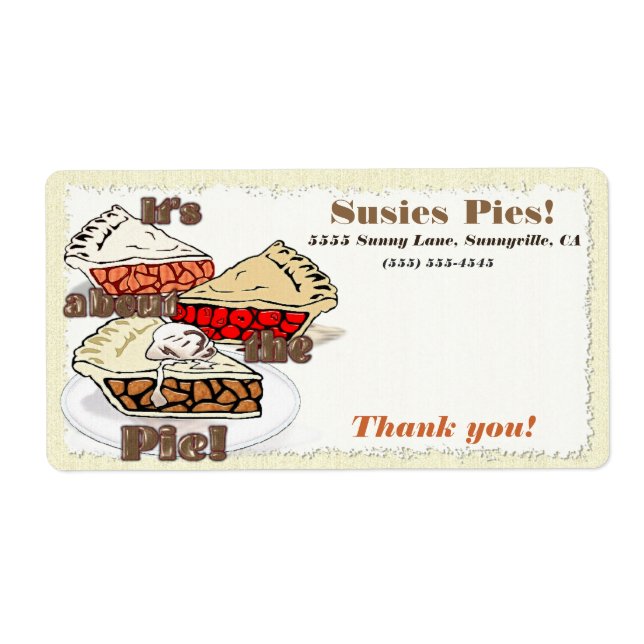 Étiquette Son Concours À propos du gâteau (Devant)