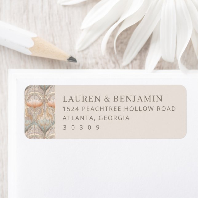 Étiquette Sophisticated Pastel Floral (En situation)