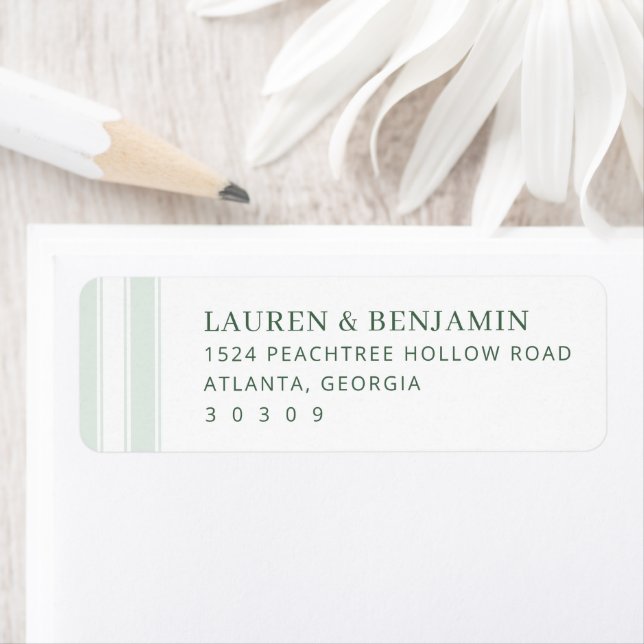 Étiquette Sophisticated Sage Minimalist (En situation)