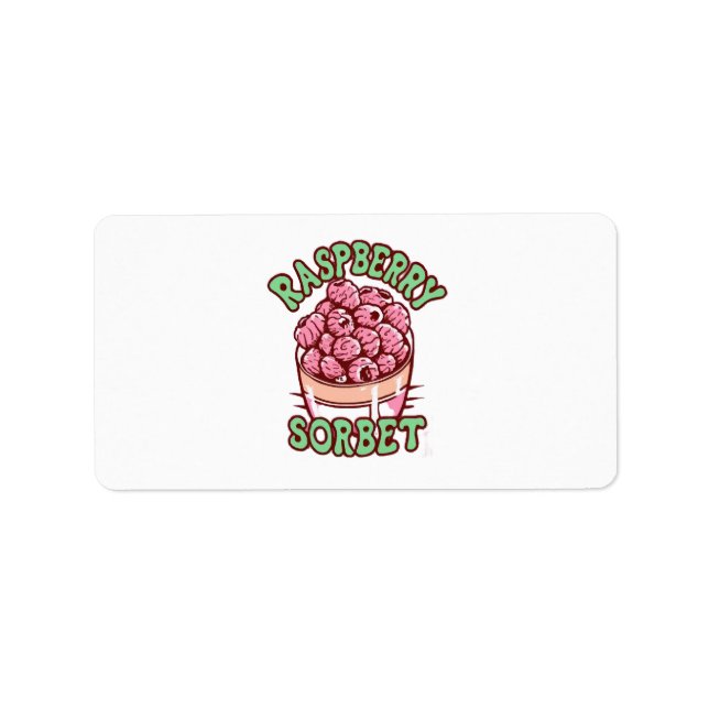 Étiquette Sorbet de framboise  (Devant)