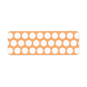 Étiquette Sorbet orange et pois blancs