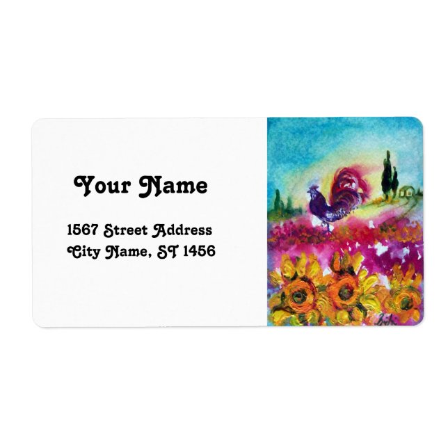 ÉTIQUETTE SOUFFLE ET ROOSTER NOIR (Devant)