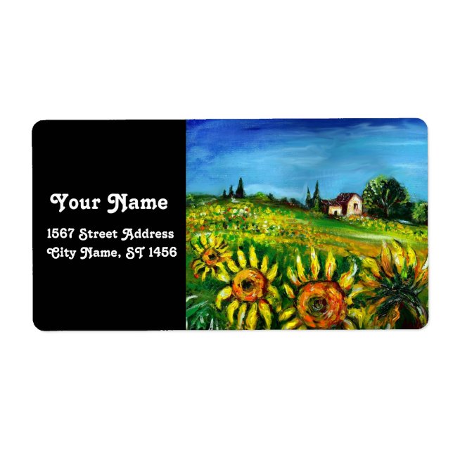 ÉTIQUETTE SOUFFRANCES ET CAMPAGNE EN TOSCANE (Devant)