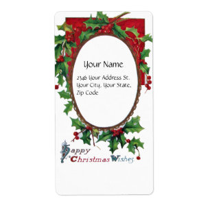 ÉTIQUETTE SOUHAITS DE NOËL HEUREUX