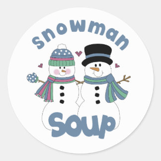 Étiquette Soupe Snowman