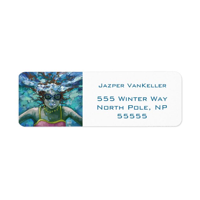 Étiquette Sous la nage aquatique (Devant)