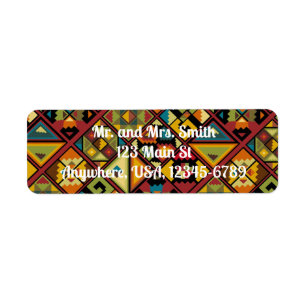 Étiquette Southwestern Design return address label