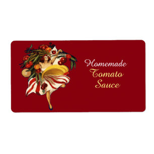 ÉTIQUETTE SPAGHETTI FÊTE DANSE, SAUCE DE TOMATE DE CUISINE I