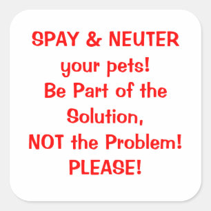 Étiquette Spay Neuter